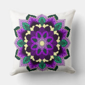 Coussin Mandala Motif 02 en violet (Verso)