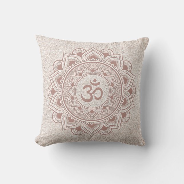 Coussin Mandala Om Yoga Harmonie Féminin Moderne Studio de (Recto)