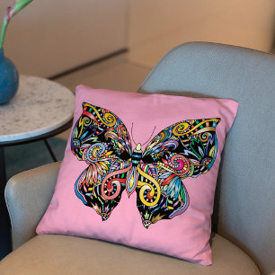 Coussin Mandala papillon