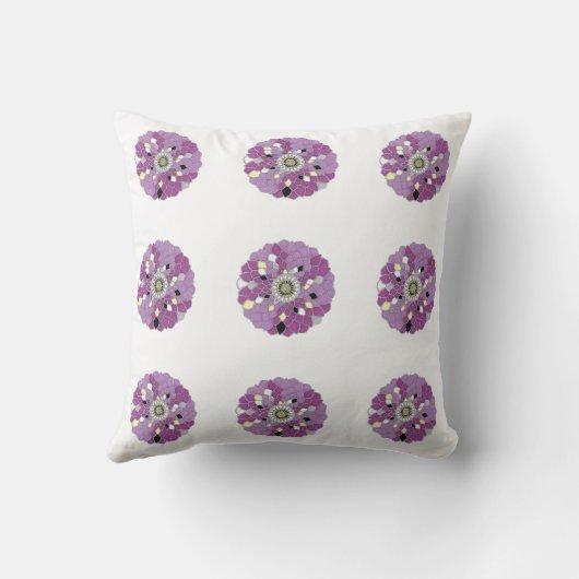 Coussin Mandala pour l'espace de vie (Verso)