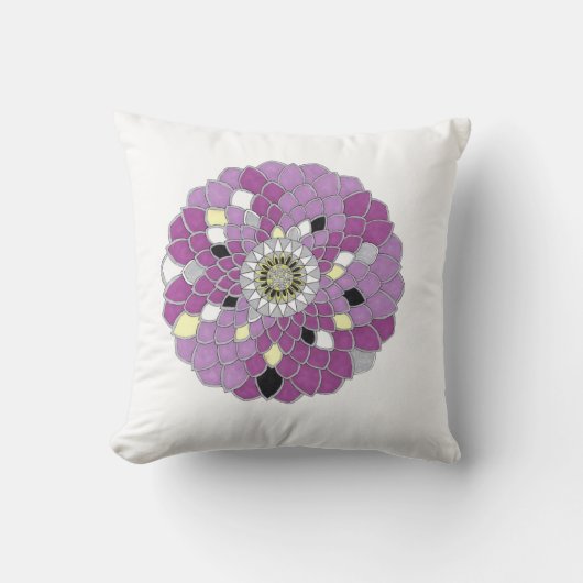 Coussin Mandala pour l'espace de vie (Recto)