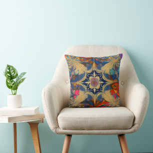 Coussin Mandala Radiant : Art Imaginaire Symétrique Vibran