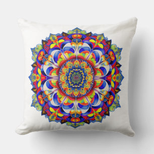 COUSSIN MANDALA SPIRITUEL MULTICOLORÉ
