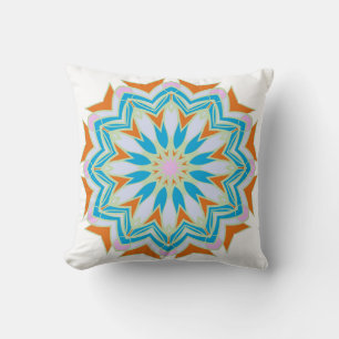 Coussin mandala vintage, mandala floral. Mandala oriental.