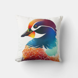 Coussin Mandarin Canard Nature sauvage Couleurs animales P