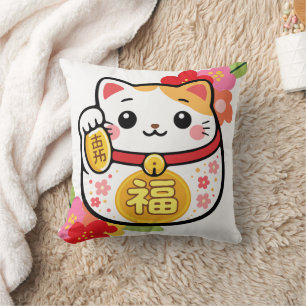 Coussin Maneki Kawaii Japonais