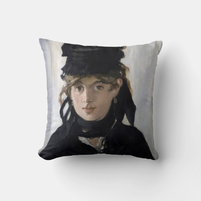 Coussin Manet - Berthe Morisot with a bouquet of violets (Recto)