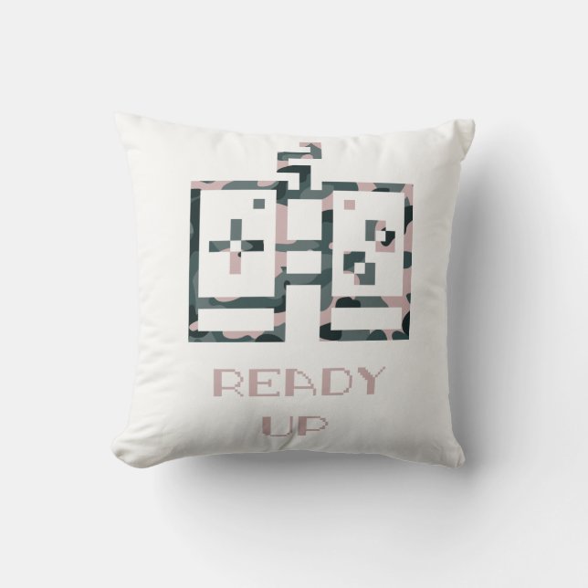 Coussin Manette de jeu camouflage rose prête à jouer pour  (Recto)