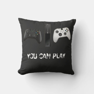 Coussin Manette de jeu minimaliste "Vous pouvez jouer"