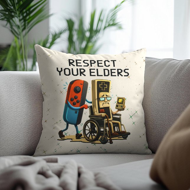 Coussin Manette de jeu rétro drôle de contrôle de jeu Resp (Créateur téléchargé)