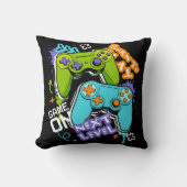 Coussin Manettes de jeu Graffiti Gaming Né pour jouer (Recto)