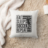 Coussin Manger Dormir Football Répéter Conception de Chemi (Couverture)