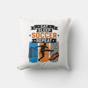 Coussin Manger Dormir Football Répéter Vintage Maillot de