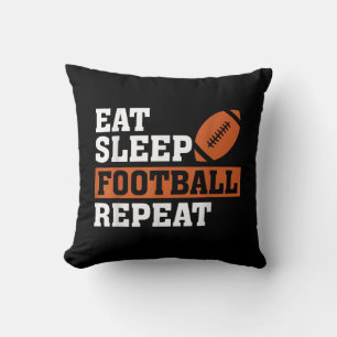 Coussin Manger Football Dormir Répéter Incroyable Football