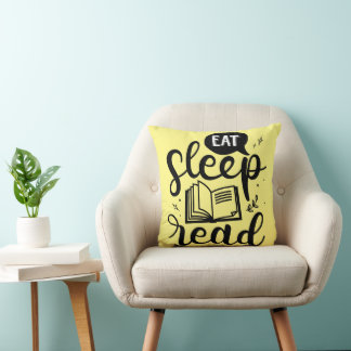 Coussin Mangez le sommeil lire le livre Lover