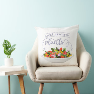 Coussin Mangez plus de plantes frais motivation salade let
