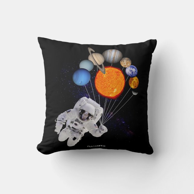 Coussin Manière laiteuse d'astronaute de planètes de (Recto)