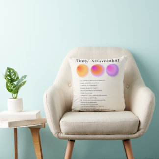 Coussin manifestation d'affirmations quotidiennes