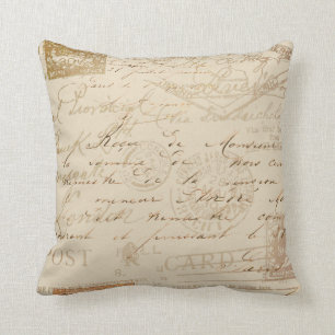Coussin Manuscrit et timbres