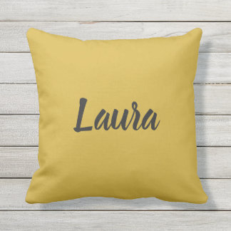 Coussin Manuscrit noir fait sur commande sur l'or