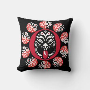 Coussin Maori Haka Nouvelle-Zélande Art natif Tabl D