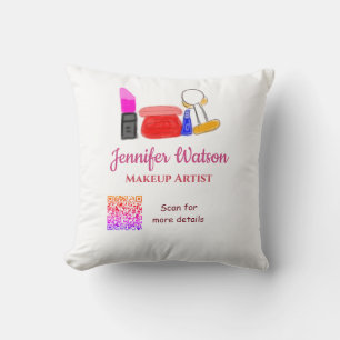 Coussin Maquillage artiste ajouter nom site internet email