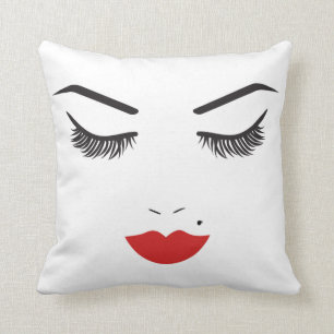 Coussin Maquillage Visage Cils & Lèvres Rouges Chic