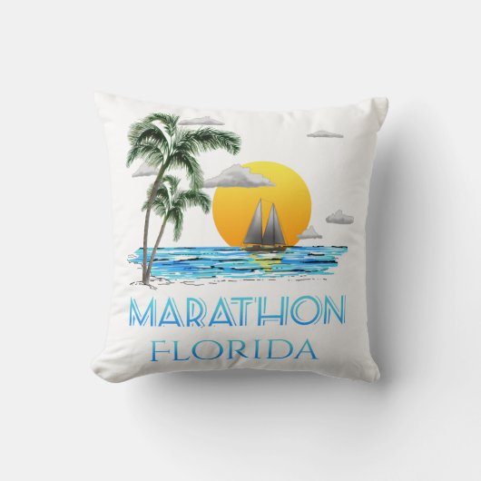 Coussin Marathon de la voile Floride (Recto)