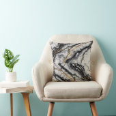 Coussin marbrage noir et or (Chaise)