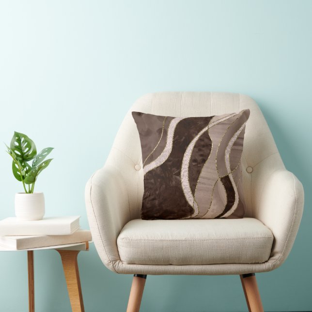 Coussin Marbre Agate Or Glam 5 (Chaise)