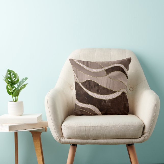 Coussin Marbre Agate Or Glam 5 - paysage (Chaise)