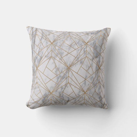 Coussin marbre blanc avec incrustation d'or (Recto)