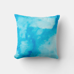 Coussin Marbre blanc bleu texture avec motif naturel