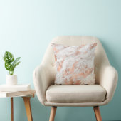 Coussin Marbre Blanc Doré Rosé Assez Joli  (Chaise)