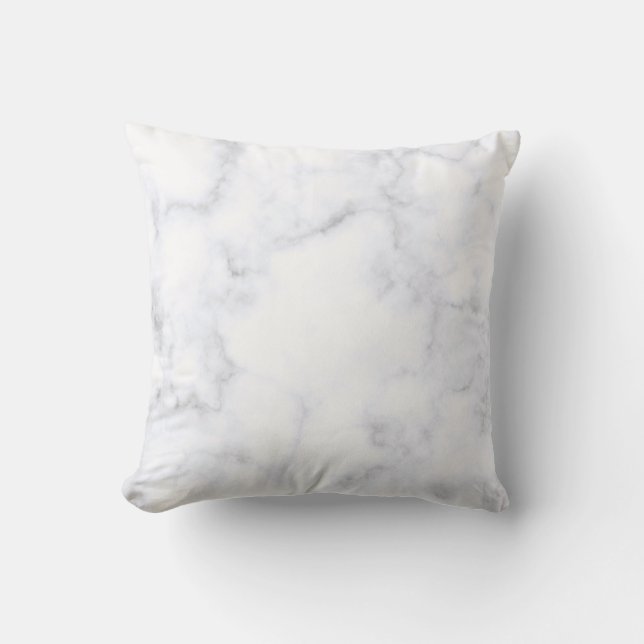 Coussin Marbre Blanc Moderne (Recto)