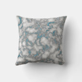 Coussin Marbre bleu blanc élégant (Verso)