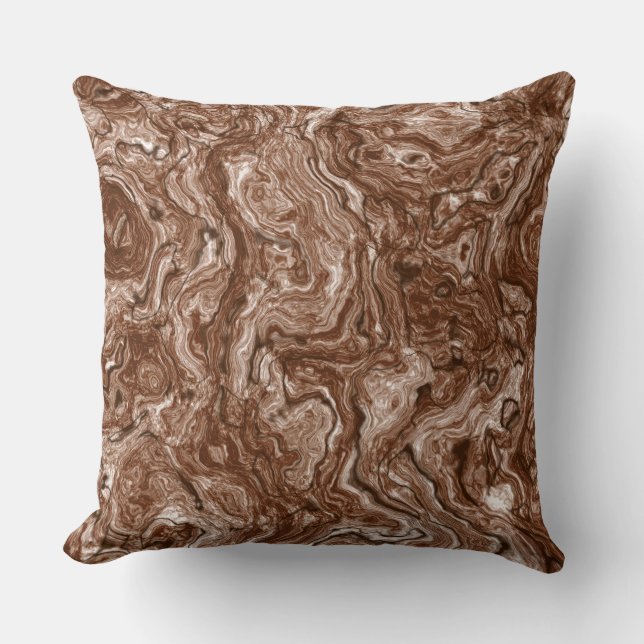 Coussin Marbre Brown abstrait (Recto)