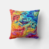 Coussin Marbre coloré brillant (Verso)