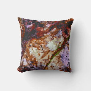 Coussin Marbre de cristal de quartz de feu Abstrait