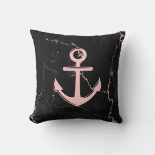Coussin Marbre et Ancre