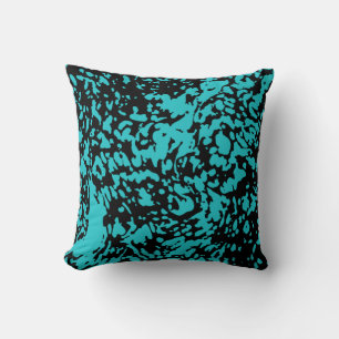 Coussin Marbre Granit Texture Bleu