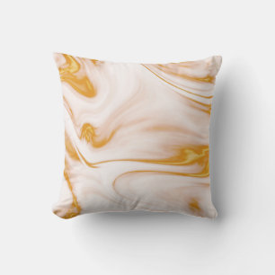 Coussin Marbre gris et blanc doré