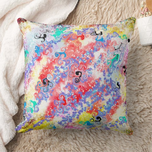 Coussin Marbre moderne Abstrait double face 2 Designs Rose (Couverture)