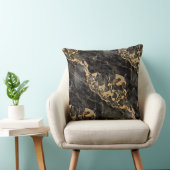 Coussin marbre noir avec texture or (Chaise)