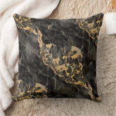 Coussin marbre noir avec texture or (Couverture)