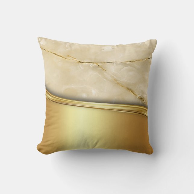 Coussin Marbre or cool tendance (Recto)