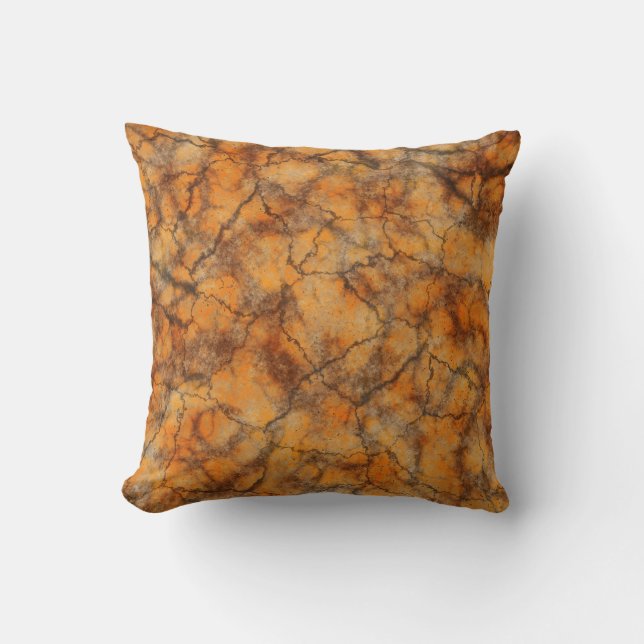 Coussin Marbre orange (Recto)