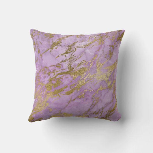 Coussin Marbre pourpre et or Monogramme initial (Verso)