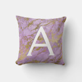Coussin Marbre pourpre et or Monogramme initial (Recto)