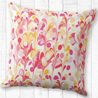 Marbre rétro Abstrait Motif rose rouge jaune